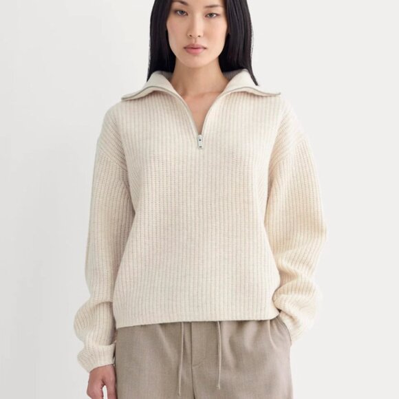 Everlane Half-Zip Sweater in Luxe Marino Size XL (fits like L) - Picture 1 of 6